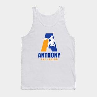 Anthony Custom Player Basketball Your Name The Legend Tank Top